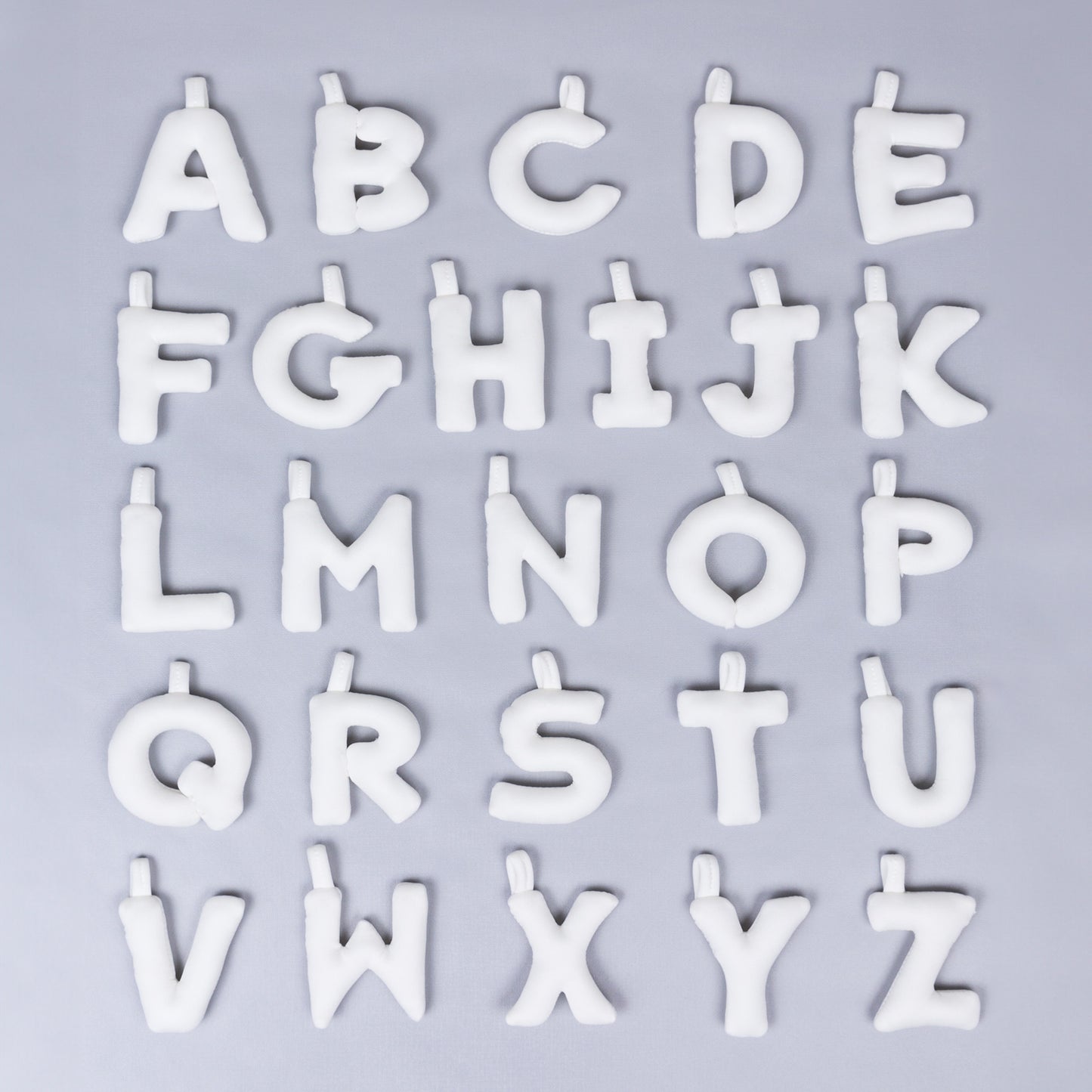 PLUSH PULL Bag Charm - White Letter-Laitdesign