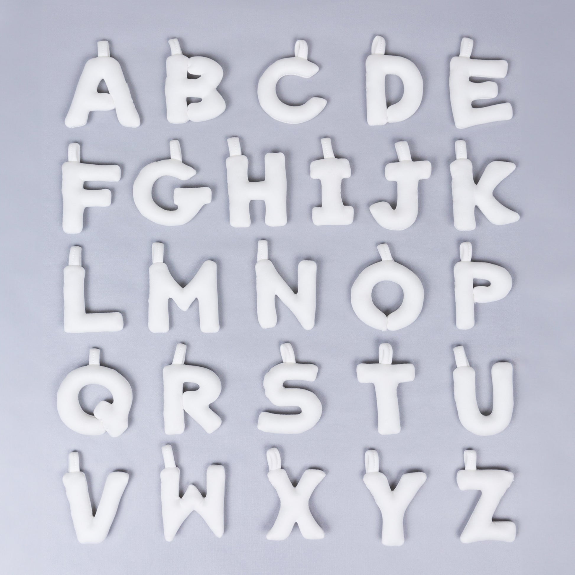 PLUSH PULL Bag Charm - White Letter-Laitdesign