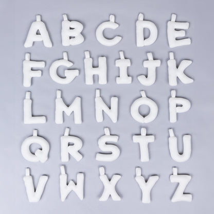 PLUSH PULL Bag Charm - White Letter-Laitdesign